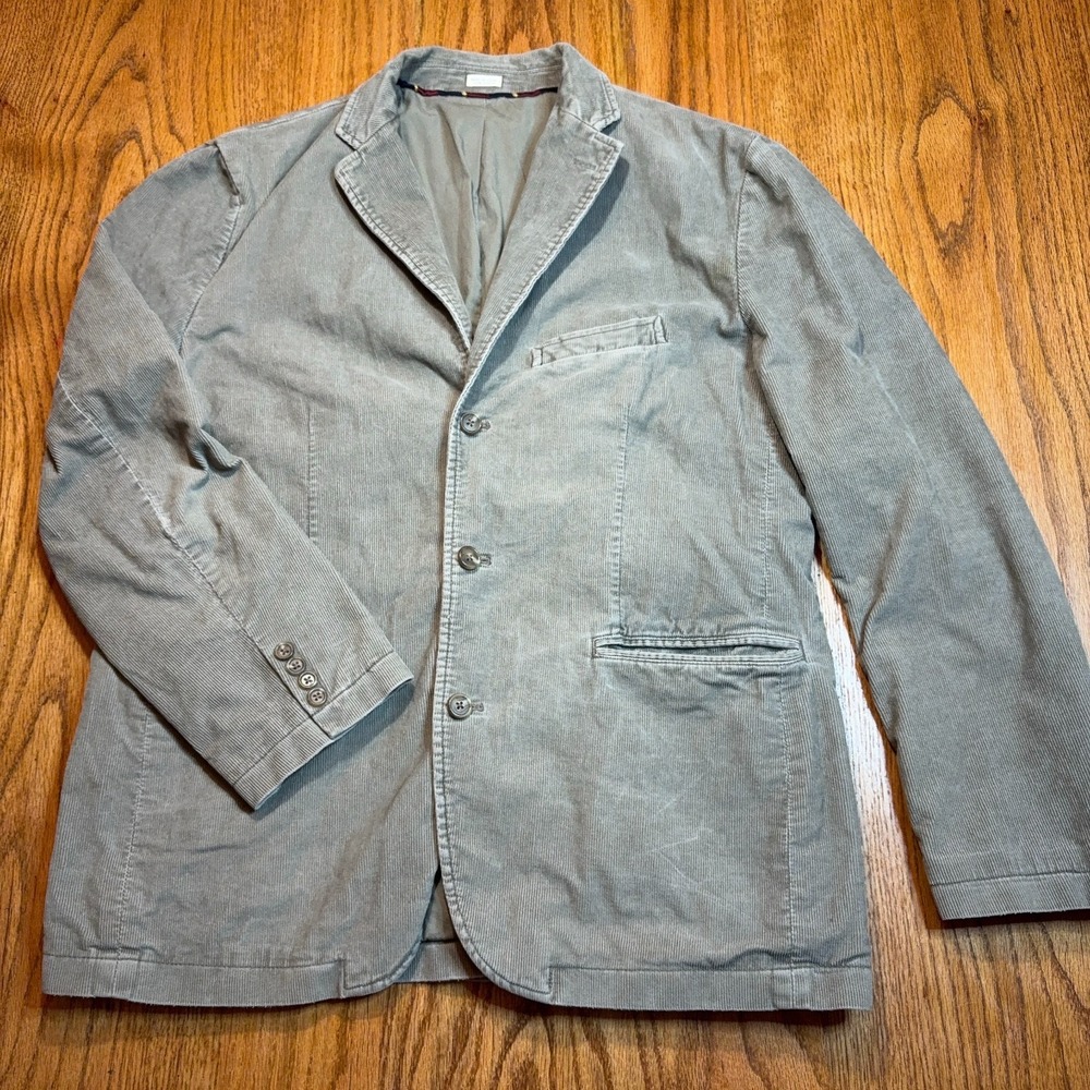 J. Crew Vintage Cord Men's‎ XL Sports Coat Corduroy 3 Button Blazer Jacket Beige